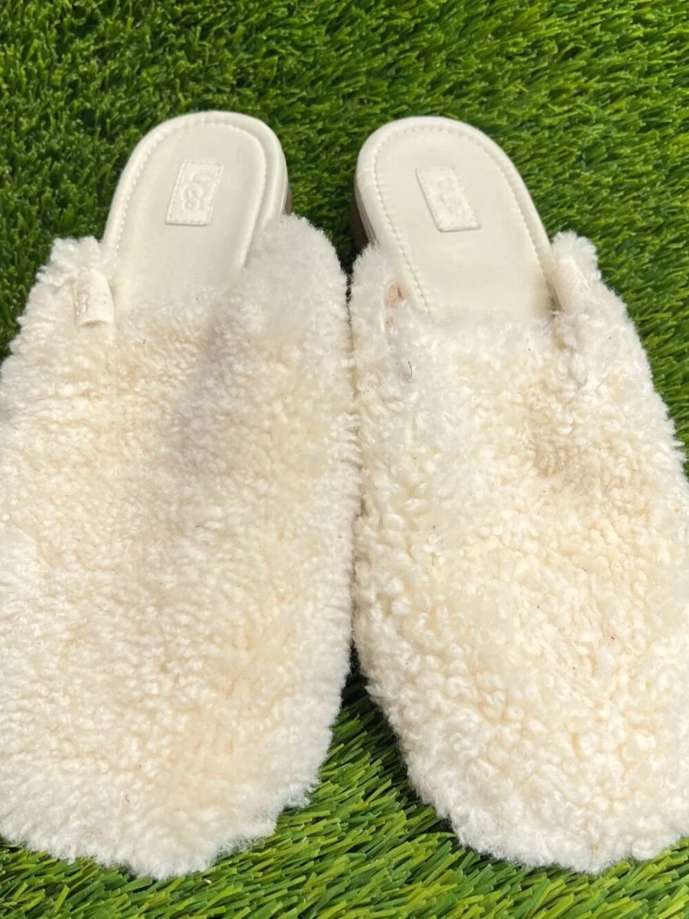 UGG Janaya Cozy Mule Womens‎ Size 7 Ivory Casual Comfort Slide Slippers Shoes